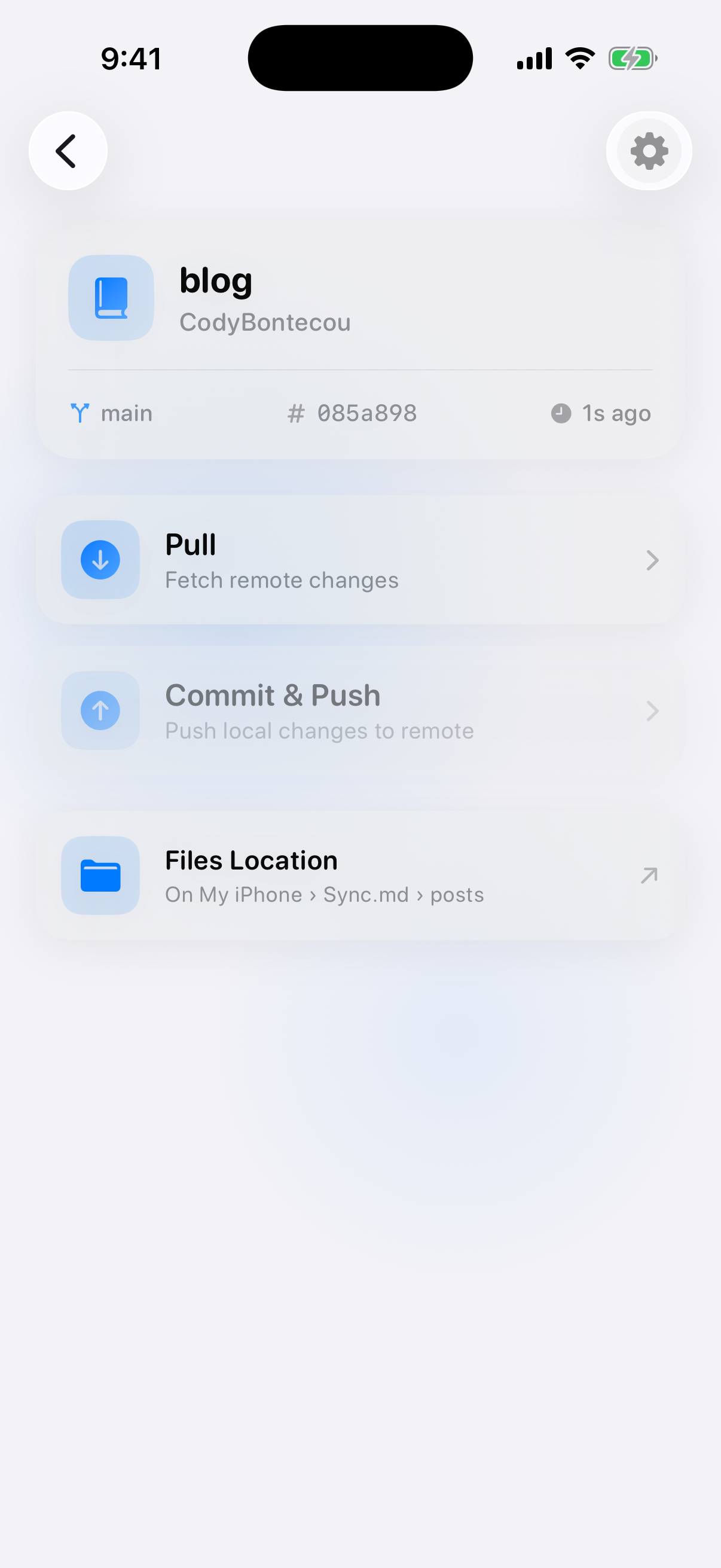 Sync.md repo view with pull, commit & push